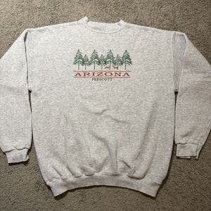 Vintage Tultex Prescott Arizona Embroidered Crewneck Sweatshirt Adult L